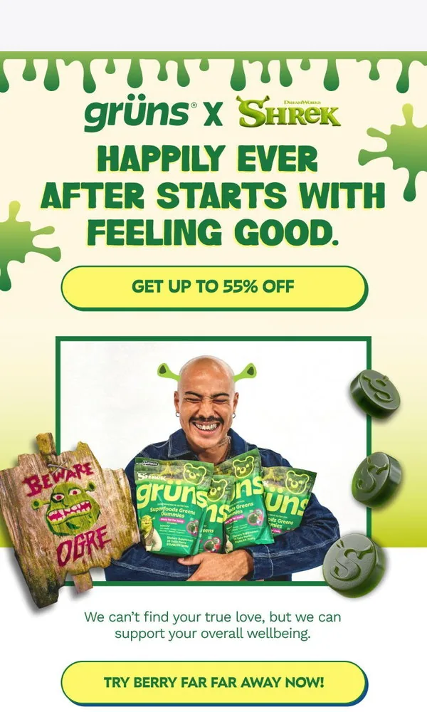 Grüns email: Find your healthily ever after.