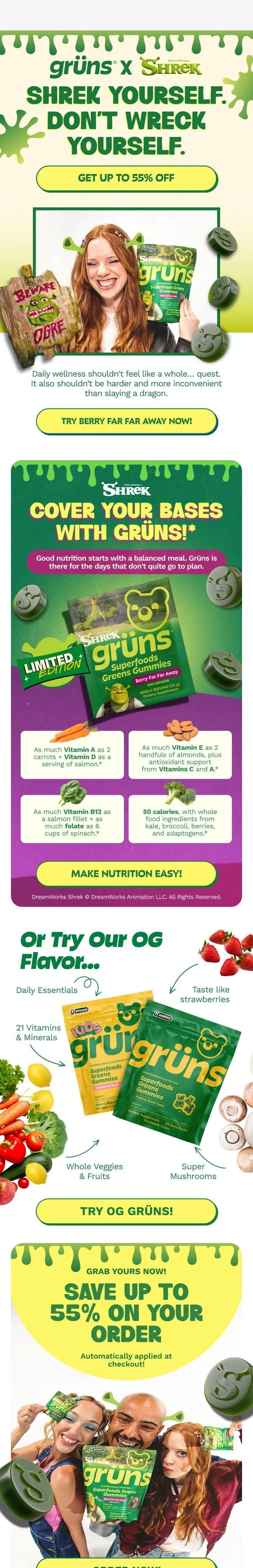 Grüns email: Healthily ever after