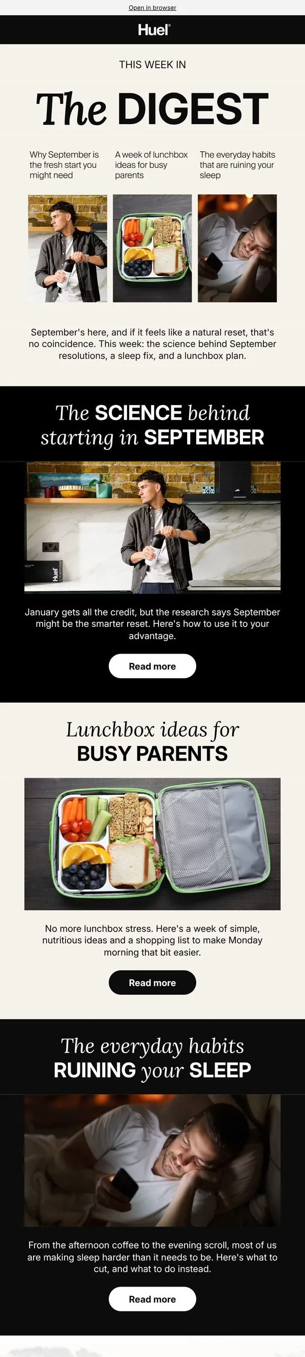 Huel email: Why September resolutions actually stick 🍂