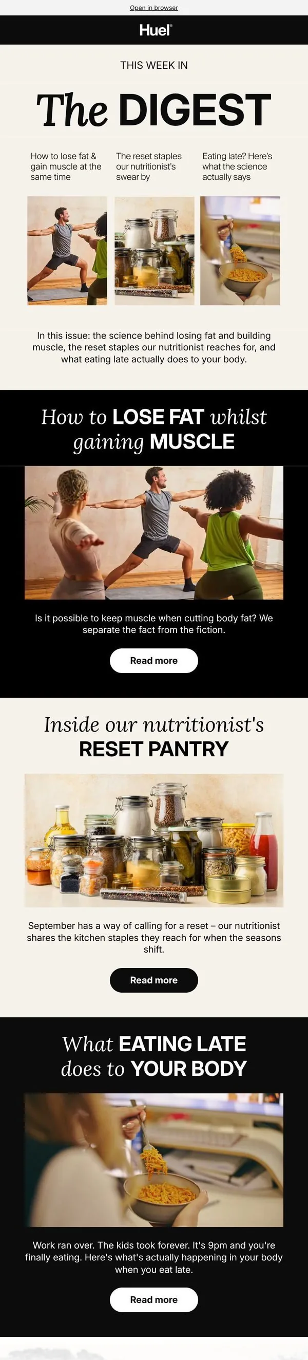 Huel email: Can you keep muscle while losing fat? 👀