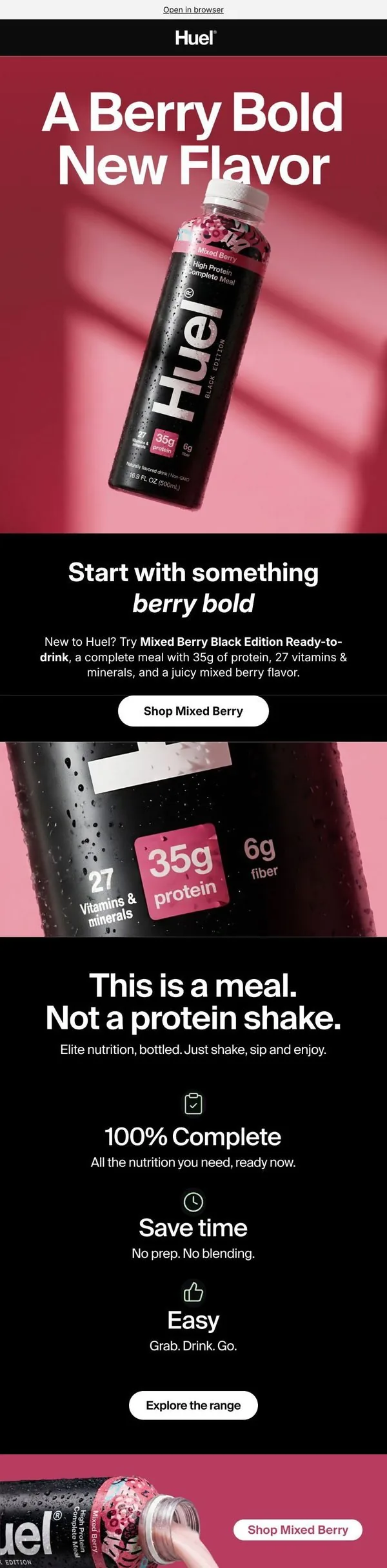 Huel email: Something berry new just dropped 👀