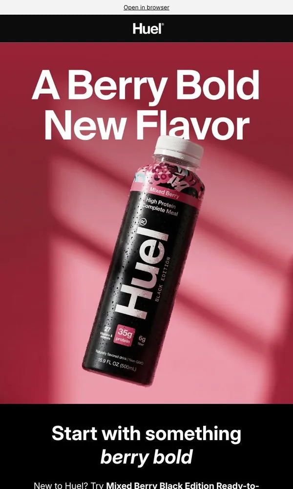 Huel email: Something berry new just dropped 👀