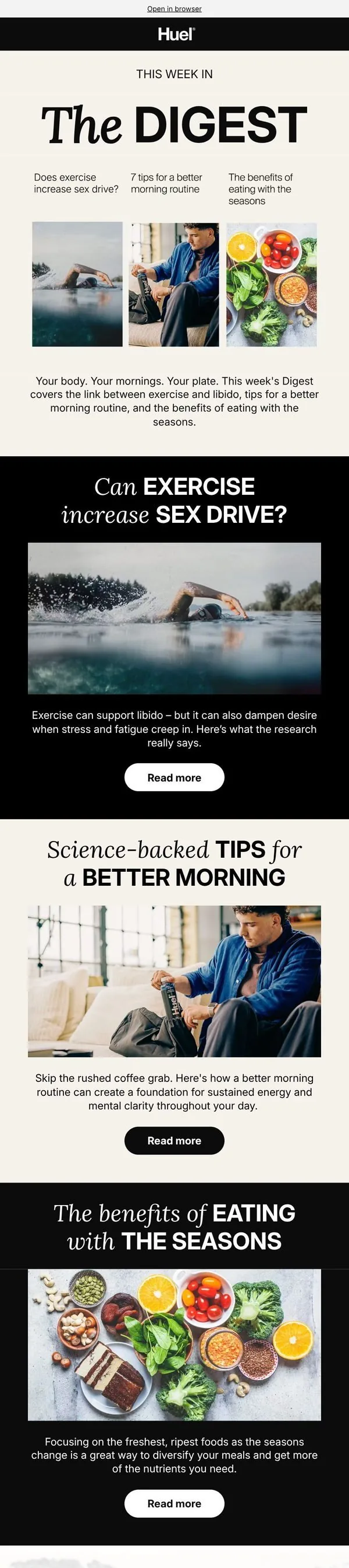Huel email: Does exercise boost sex drive? 🤔