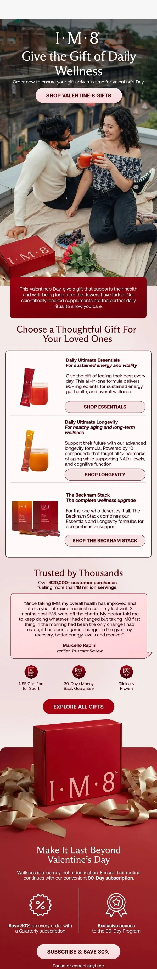 IM8 email: Order Now To Receive Your Gift in Time This Valentine's