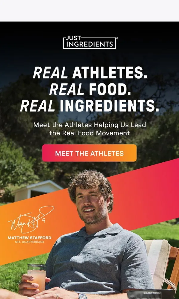 Just Ingredients email: Meet the New Just Ingredients Roster 🏆