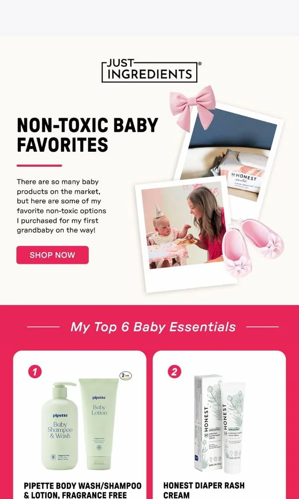 Just Ingredients email: My Favorite Non-Toxic Baby Finds