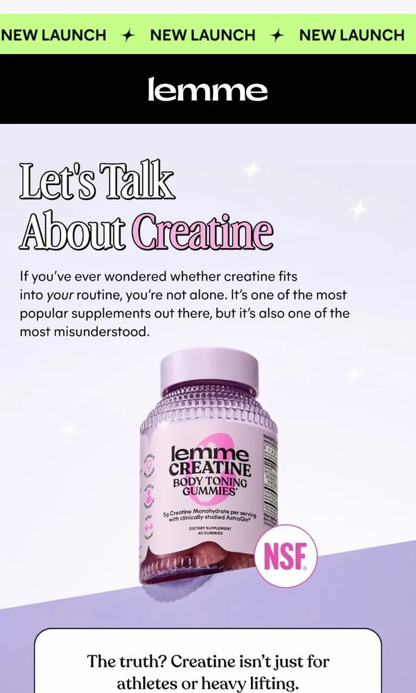 Lemme email: Not sure if you need creatine? 🤷‍♀️