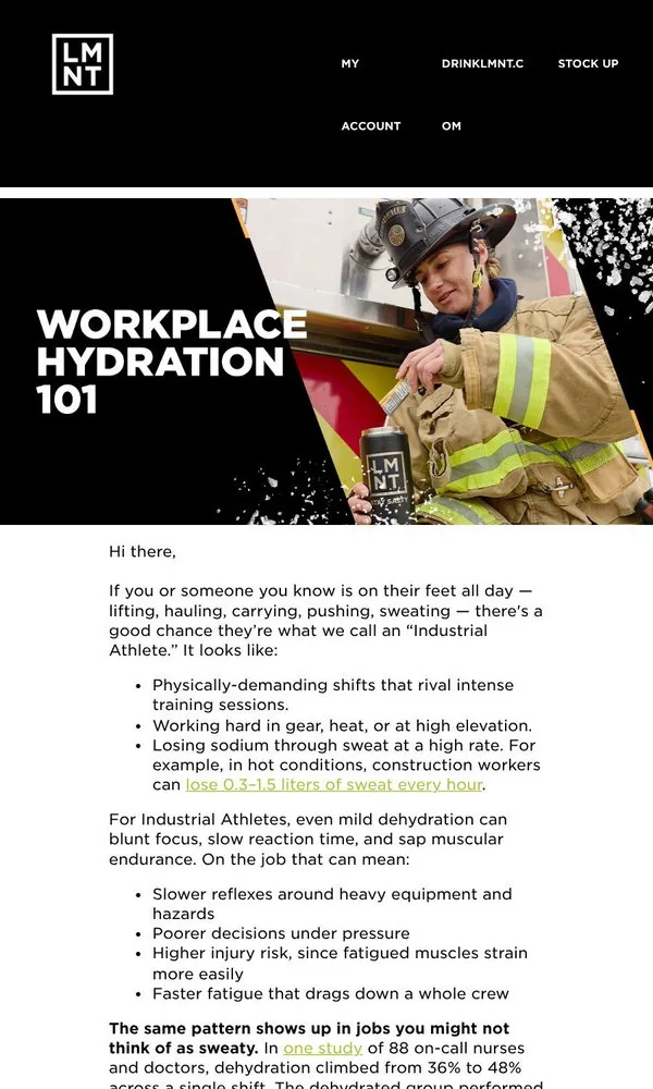 LMNT email: If you work one of these jobs, you’re an athlete