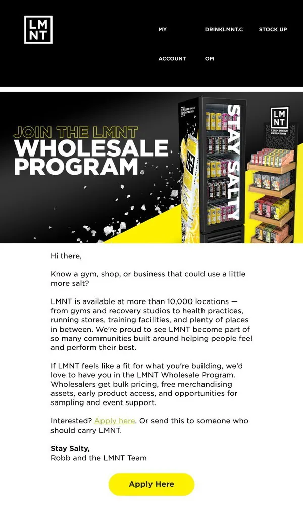 LMNT email: Know a business that could use more salt?