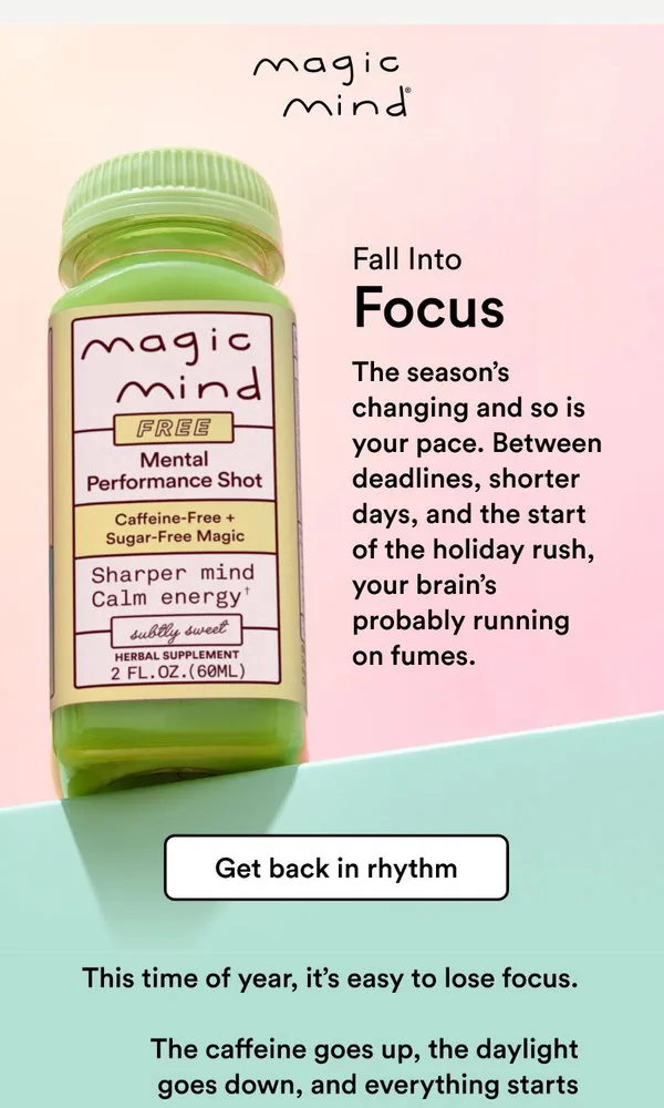 Magic Mind email: Fall Into Focus