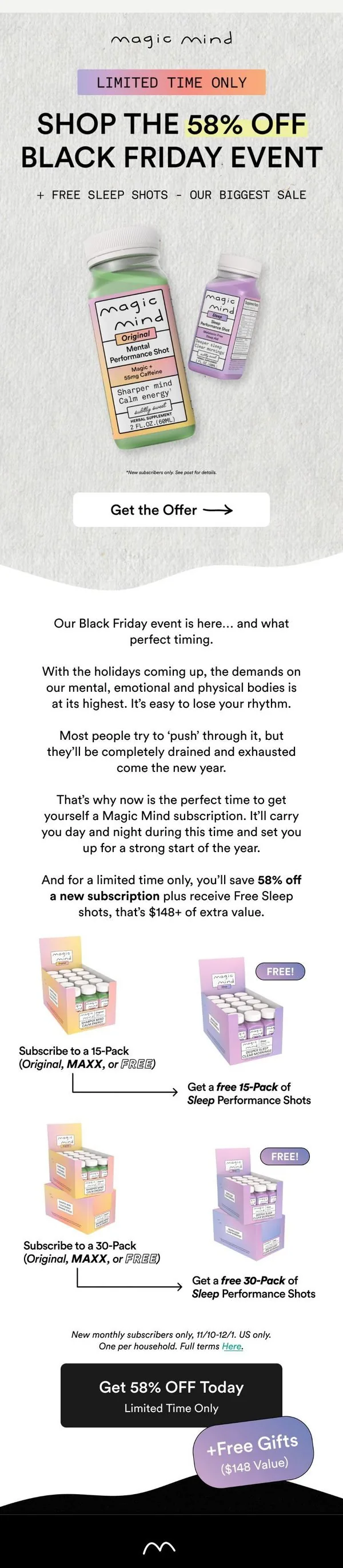 Magic Mind email: 🎯 Black Friday is here