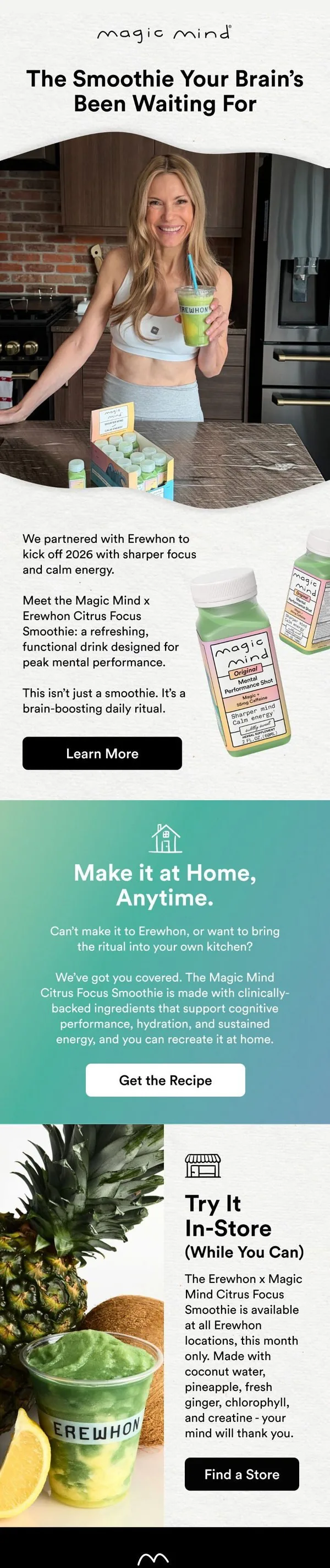 Magic Mind email: Meet the Erewhon x Magic Mind Smoothie