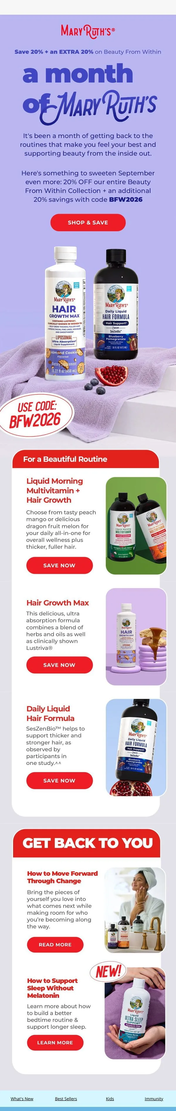 MaryRuth Organics email: September's monthly recap for you 🤗