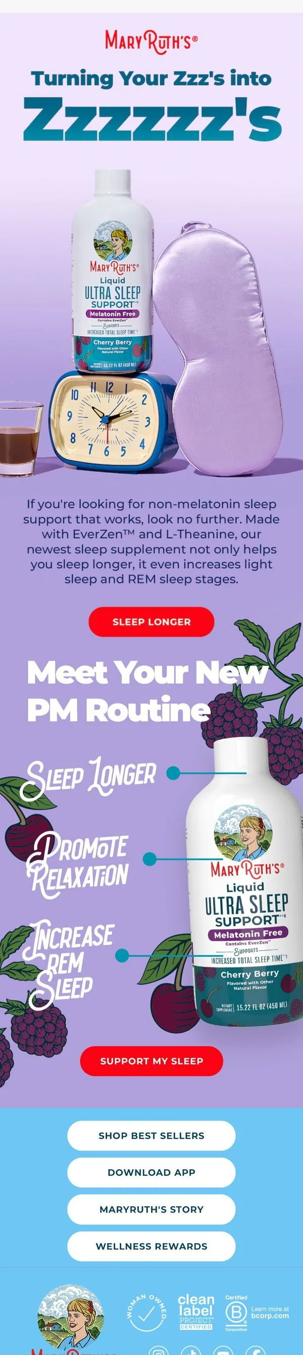 MaryRuth Organics email: Turn your Zzz's into Zzzzzz's 🥱✨