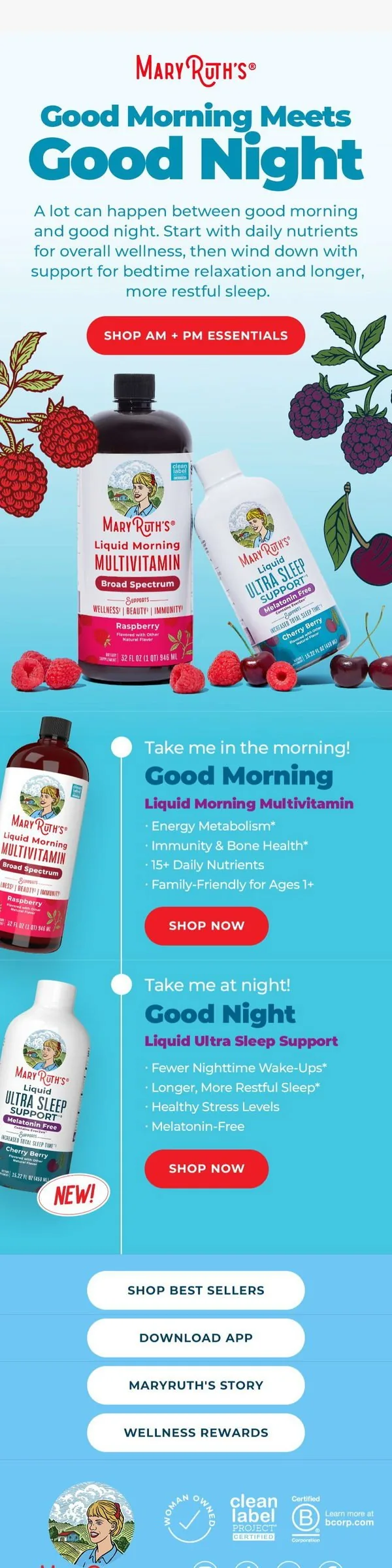 MaryRuth Organics email: Relax into longer, more restful sleep 😴