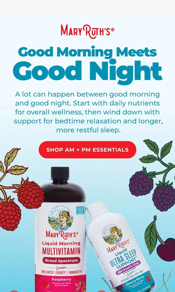 MaryRuth Organics email: Relax into longer, more restful sleep 😴​