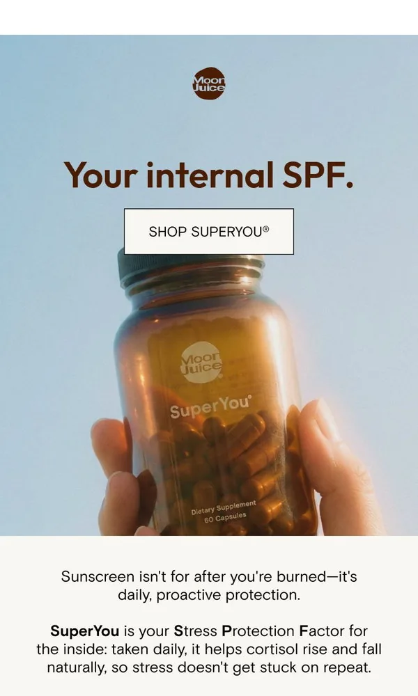 Moon Juice email: Your internal SPF