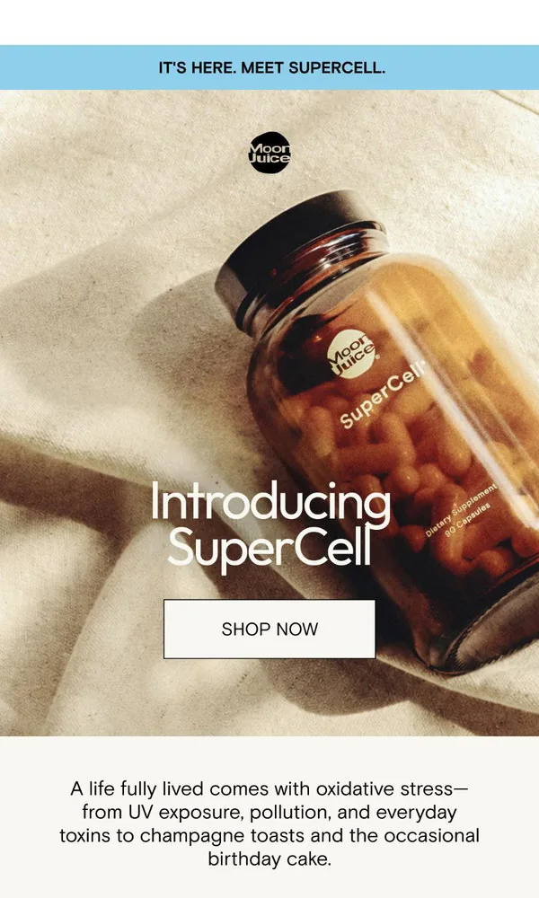 Moon Juice email: Introducing SuperCell