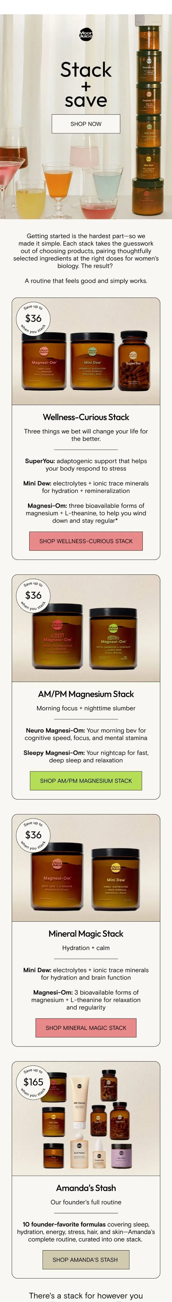 Moon Juice email: Your stack is waiting