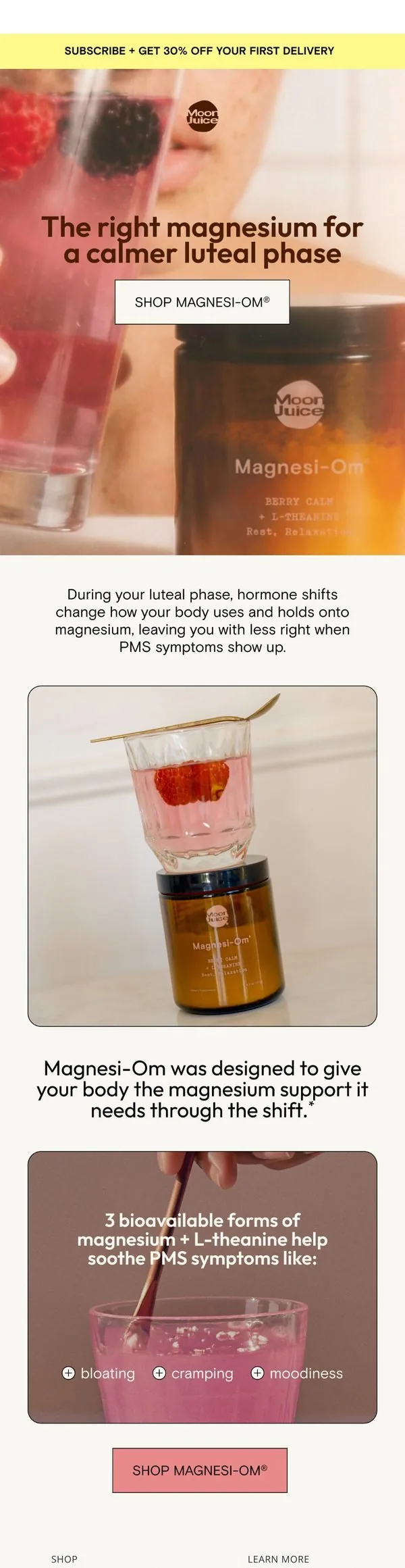Moon Juice email: Your luteal phase may be draining your magnesium.