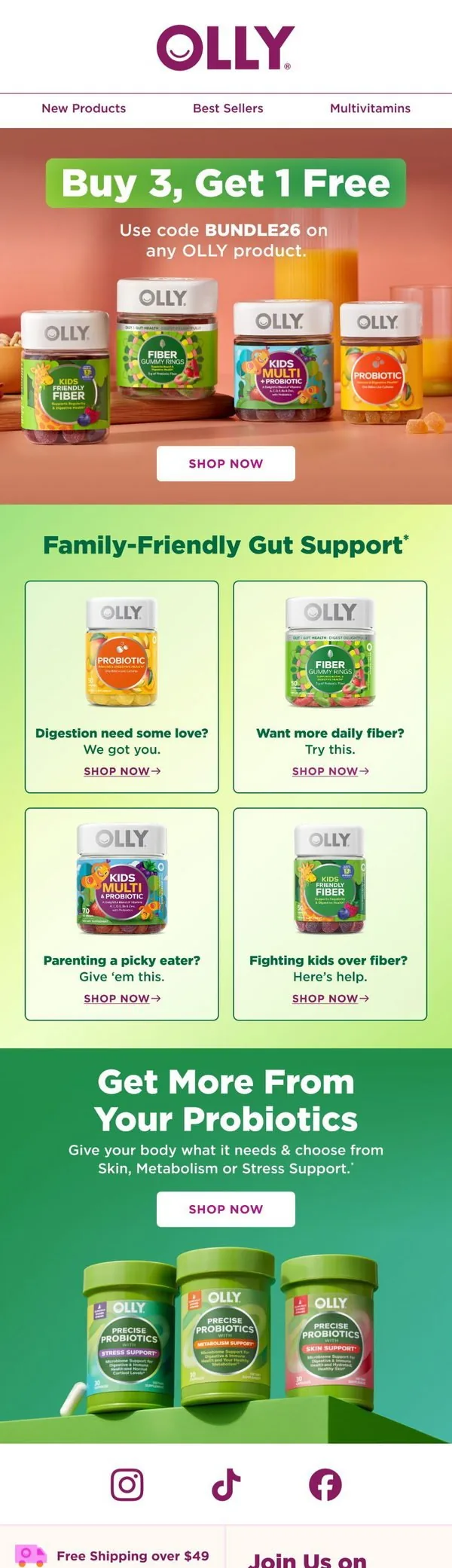 OLLY email: Get your gut in shape