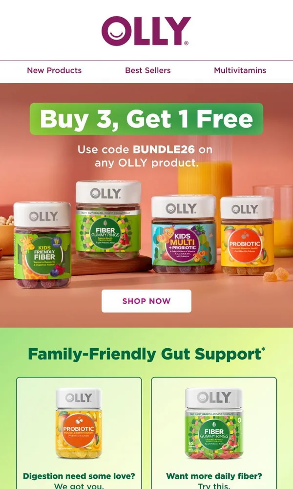 OLLY email: Get your gut in shape