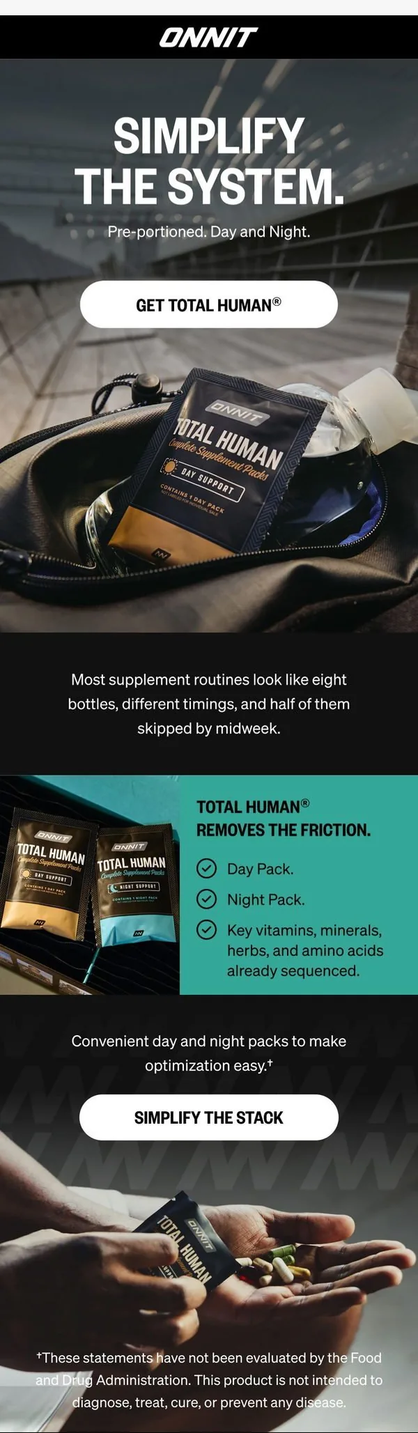 Onnit email: Busy Stacks Fail After Week One.