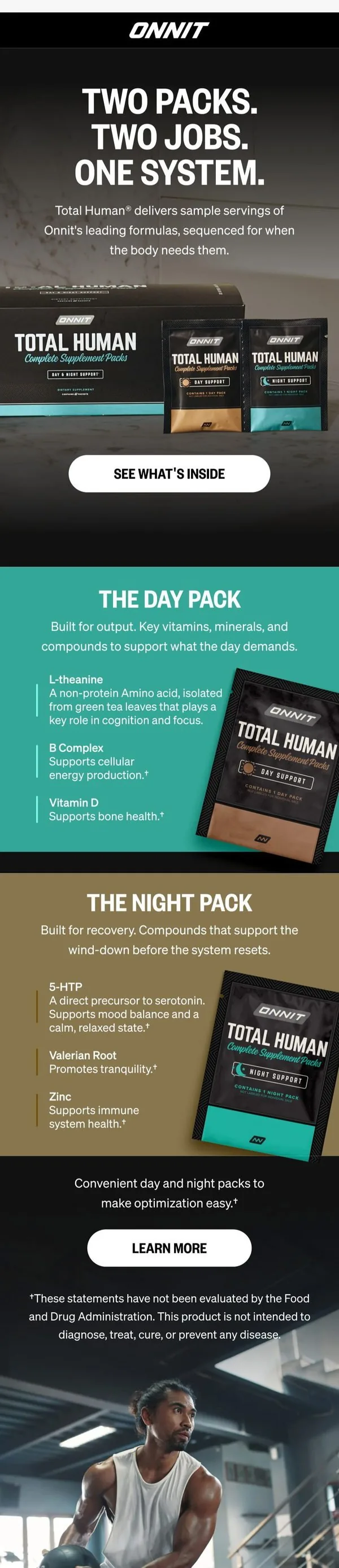 Onnit email: Behind The Total Human® Packs